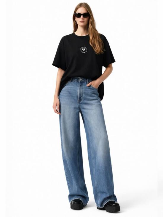  스텔라 맥카트니 반팔 티셔츠 스텔라 매카트니 로고 티셔츠 블랙 - STELLA MCCARTNEY