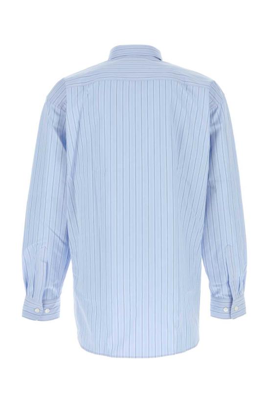  드리스 반 노튼 탑 Dries Van Noten 자수 포플린 크룸 셔츠 라이트 블루 - DRIES VAN NOTEN