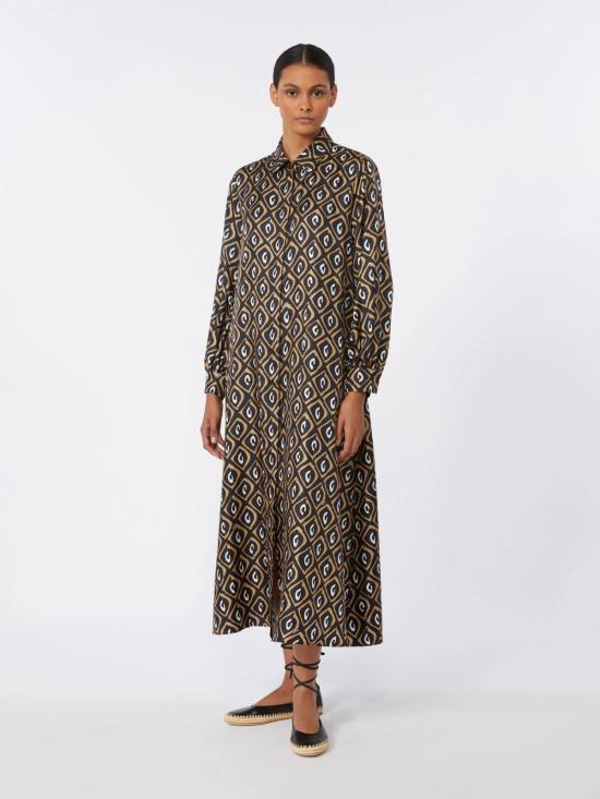 26SS 막스마라 미디 원피스 2611221122600 001 Nero cammello - MAX MARA