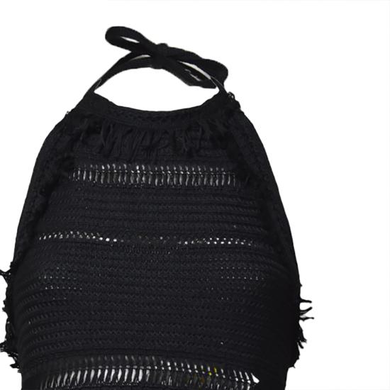 26SS 이자벨마랑에뚜왈 아랄리안 마크라메 니트 백리스 스웨터 PU0660FAC1L09E 01BK Black - ISABEL MARANT ETOILE