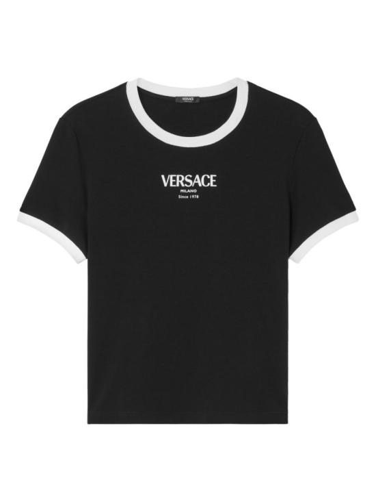 26SS 베르사체 반팔 티셔츠 1022656 1A16685 2B020 Black