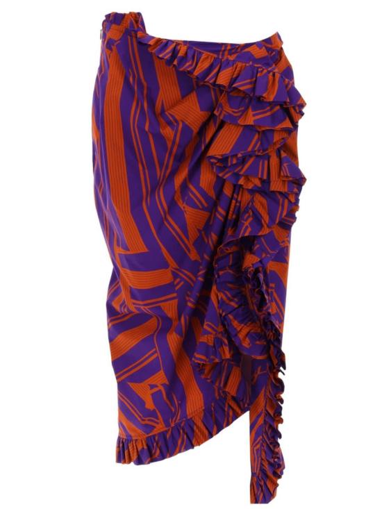  드리스 반 노튼 미디 스커트 Dries Van Noten 시나  오렌지