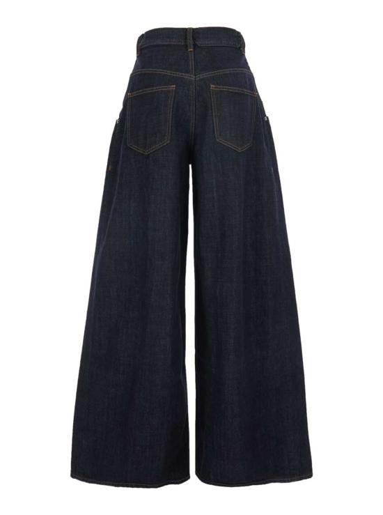 자크뮈스 데님 팬츠 파이브 포켓 와이드 레그 진 블루 - JACQUEMUS