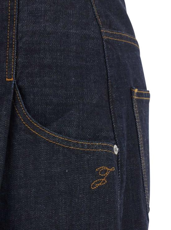  자크뮈스 데님 팬츠 파이브 포켓 와이드 레그 진 블루 - JACQUEMUS