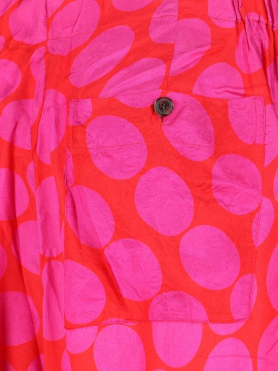  드리스 반 노튼 스트레이트 팬츠 Dries Van Noten 비스코스 와이드 팬츠 핑크 - DRIES VAN NOTEN