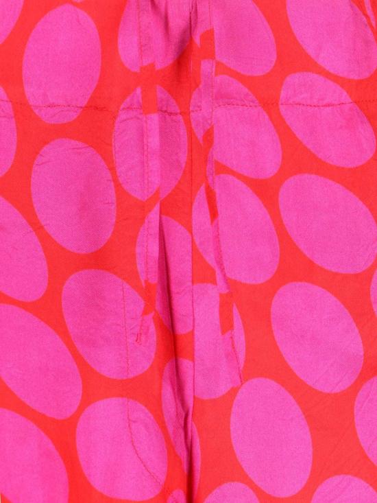  드리스 반 노튼 스트레이트 팬츠 Dries Van Noten 비스코스 와이드 팬츠 핑크 - DRIES VAN NOTEN