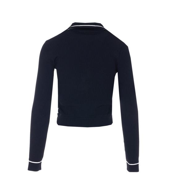  구찌 가디건 골지 재킷 (지퍼 및 GG 로고 포함) 블랙 - GUCCI