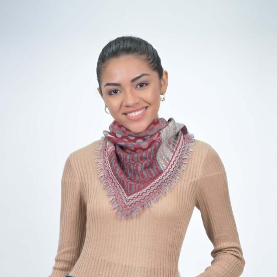  Vismaya 머플러/스카프 비스마야 보헤미안 드림즈 울 코튼 블렌드 스카프 와인색 - OTHER BRANDS