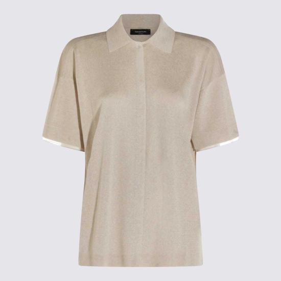  파비아나 필리피 반팔 티셔츠 Fabiana Filippi 폴로 셔츠 베이지