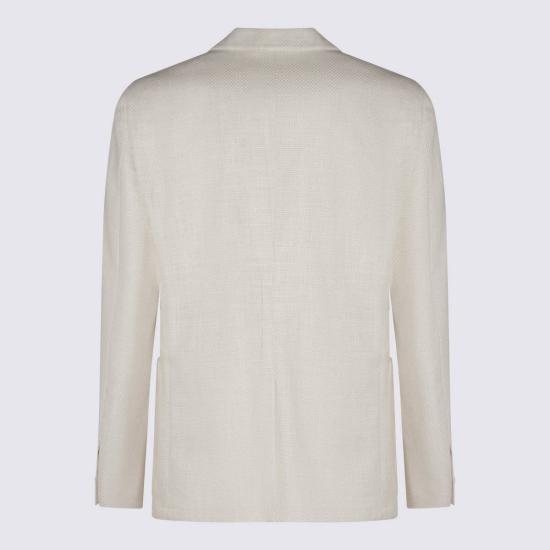  에트로 수트 자켓 라이트 베이지 코튼 블레이저 (베이지) - ETRO