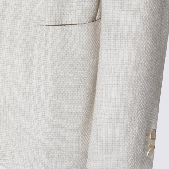  에트로 수트 자켓 라이트 베이지 코튼 블레이저 (베이지) - ETRO