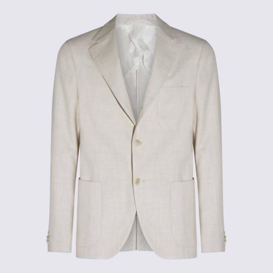  에트로 수트 자켓 라이트 베이지 코튼 블레이저 (베이지)