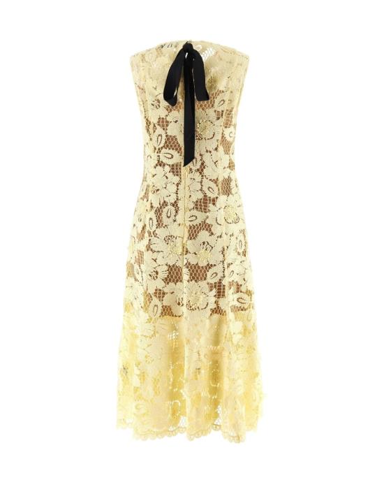 26SS 셀프 포트레이트 미디 원피스 2437715 Yellow - SELF PORTRAIT