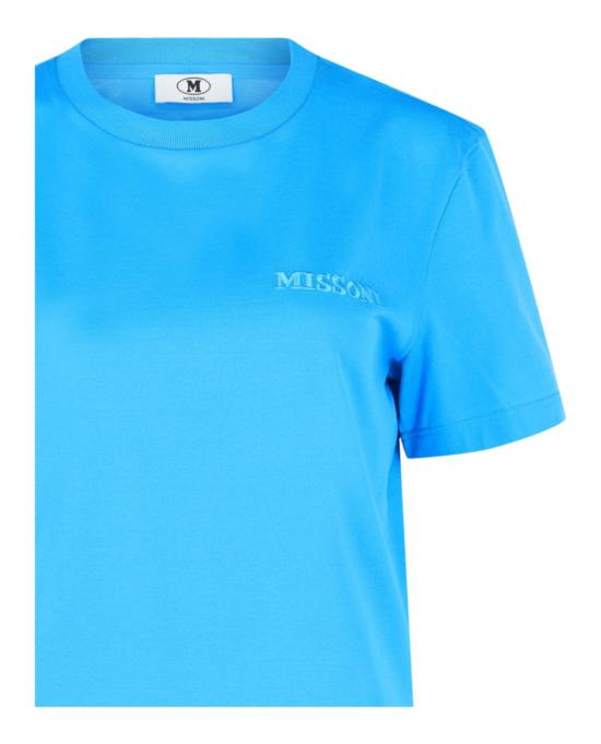  엠 미쏘니 반팔 티셔츠 S24UL00 BJ00ND S72J3 40452 M Blue - M MISSONI