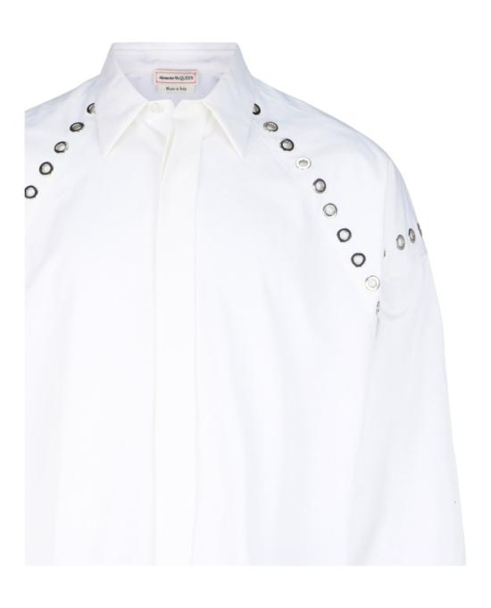  알렉산더 맥퀸 긴팔 셔츠 726025 QUN37 9000 10002 15 White - ALEXANDER MCQUEEN