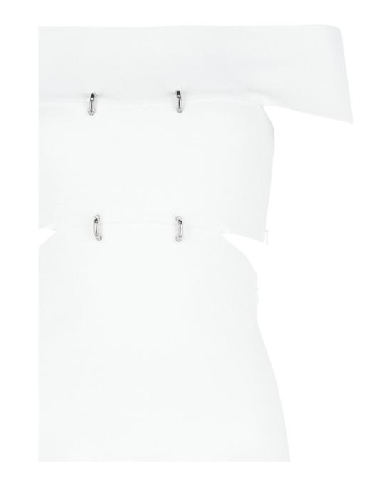  알렉산더 맥퀸 미디 원피스 748048 Q1A5Z 9026 10004 L White - ALEXANDER MCQUEEN