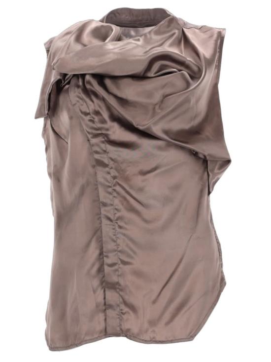  릭 오웬스 민소매 티셔츠 슬리브리스 아일랜드 셔츠 그레이