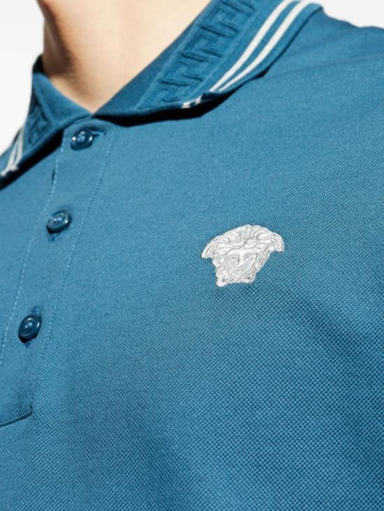 26SS 베르사체 폴로 티셔츠 1013910 1A09860 1UO60 Blue - VERSACE