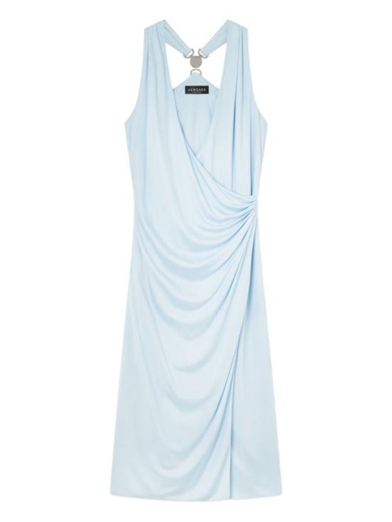 26SS 베르사체 미디 원피스 1022616 1A12497 1VD60 White
