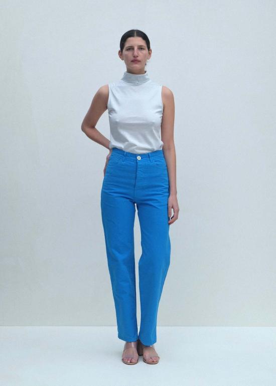  제시 캄 스트레이트 팬츠 제시 캠 225 팬츠 풀 블루 - JESSE KAMM