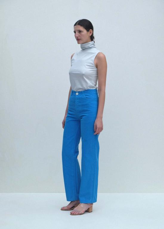  제시 캄 스트레이트 팬츠 제시 캠 225 팬츠 풀 블루 - JESSE KAMM