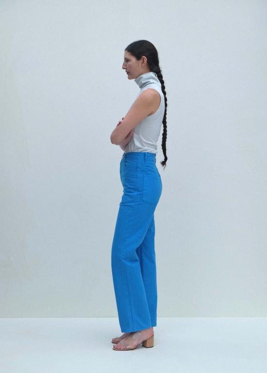  제시 캄 스트레이트 팬츠 제시 캠 225 팬츠 풀 블루 - JESSE KAMM