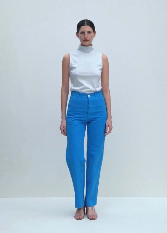  제시 캄 스트레이트 팬츠 제시 캠 225 팬츠 풀 블루 - JESSE KAMM