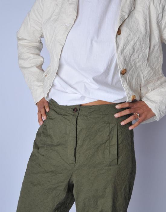  에이치플러스 하노 베셀 크롭 팬츠 H+ 한노 웨셀 밀리터리 폴렛 팬츠 - H+ HANNOH WESSEL