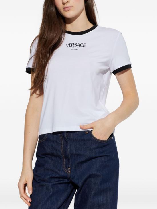 26SS 베르사체 반팔 티셔츠 1022656 1A16685 2W020 White - VERSACE