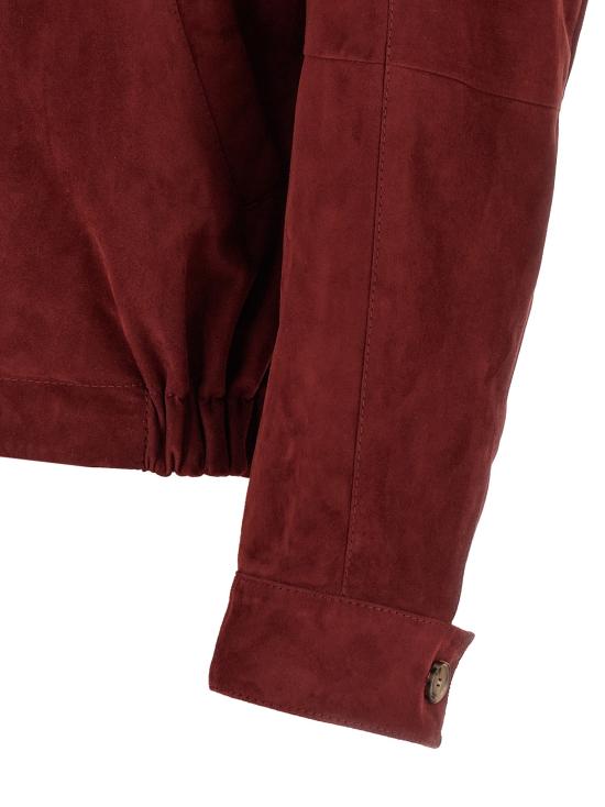 26SS 브루넬로 쿠치넬리 스탠드 칼라 스웨이드 블루종 MPCFN2065C8524 - BRUNELLO CUCINELLI