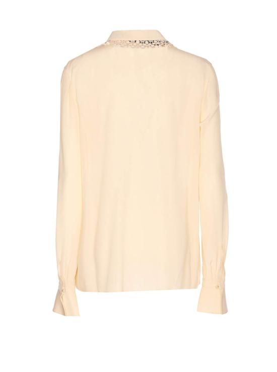  발렌티노 가라바니 탑 Valentino Garavani 크레이프 드 신 셔츠 화이트 - VALENTINO GARAVANI