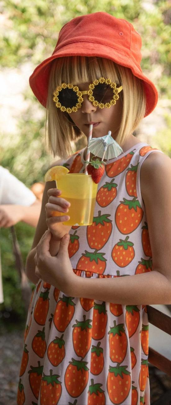  [키즈] Mon Coeur 원피스 키즈 몽쿠르 딸기 탱크탑 재활용 면 드레스 - MON COEUR