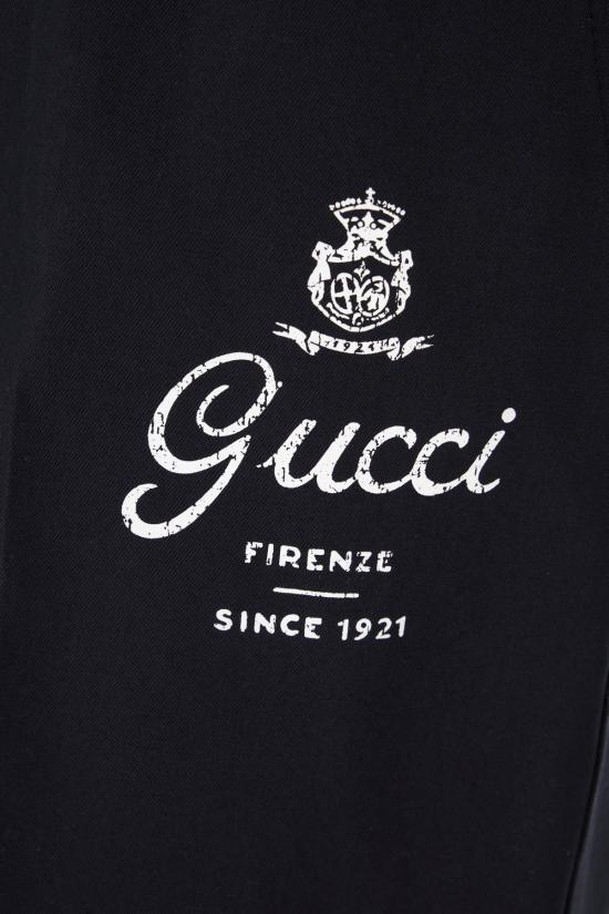 26SS 구찌 프린트 코튼 트윌 팬츠 854264ZAQH5 4440 Blu - GUCCI