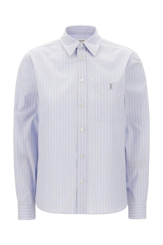 26SS 생로랑 셔츠 861080Y7J66 4427 BLEU GRIS