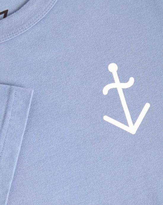 26SS 라파즈 반팔 티셔츠 SS260080220 INDIGO OFF WHITE LOGO Blue - LA PAZ