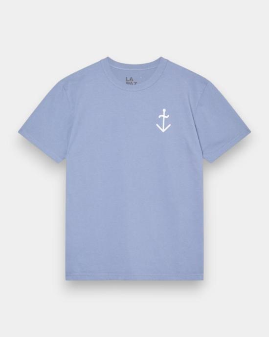 26SS 라파즈 반팔 티셔츠 SS260080220 INDIGO OFF WHITE LOGO Blue