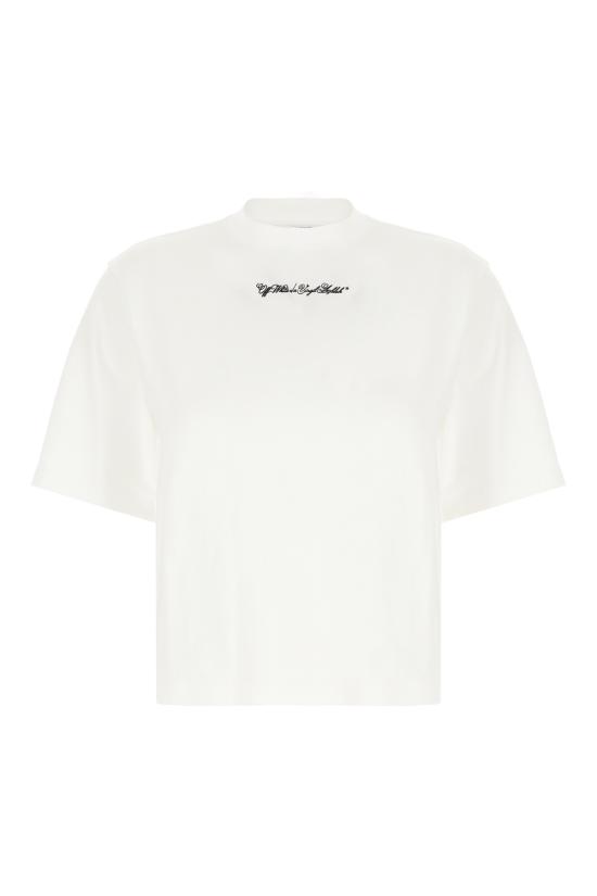 26SS 오프화이트 반팔 티셔츠 OWAA090S26JER003 0110 WHITE BLACK