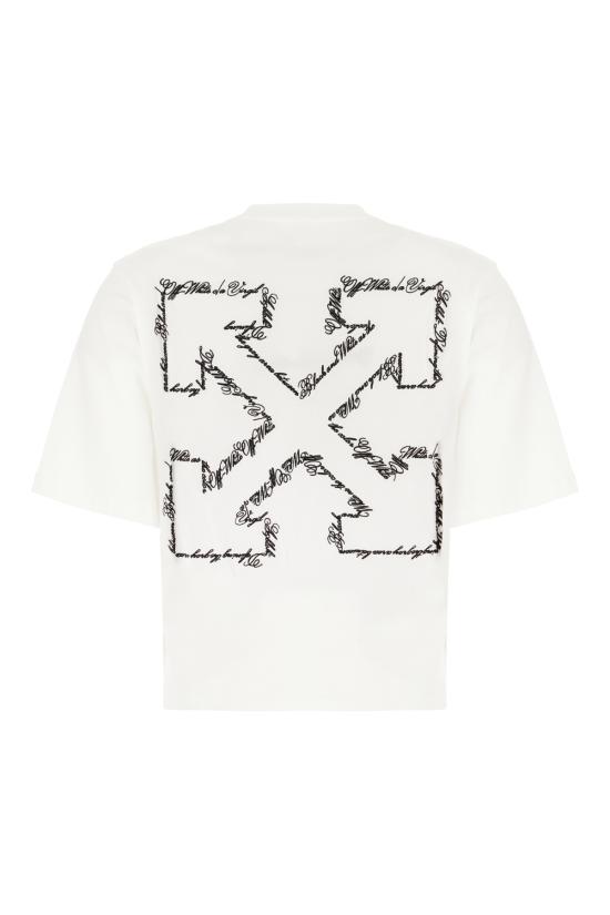 26SS 오프화이트 반팔 티셔츠 OWAA090S26JER003 0110 WHITE BLACK - OFF WHITE