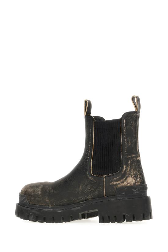 26SS 발렌시아가 부츠 854082WB228 1919 BLK BEIGE WHITE LOGO - BALENCIAGA