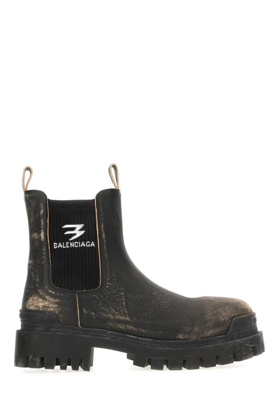 26SS 발렌시아가 부츠 854082WB228 1919 BLK BEIGE WHITE LOGO