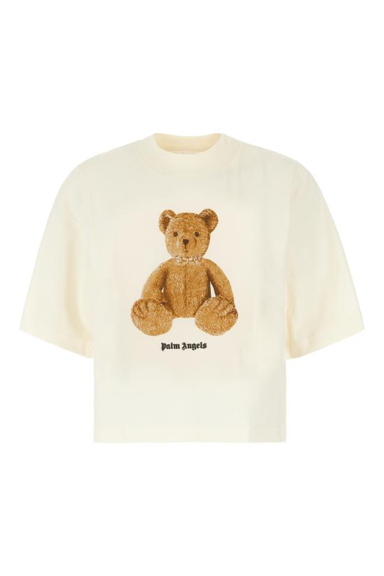 26SS 팜앤젤스 반팔 티셔츠 PWAA079S26JER006 0360 OFF WHITE BROWN