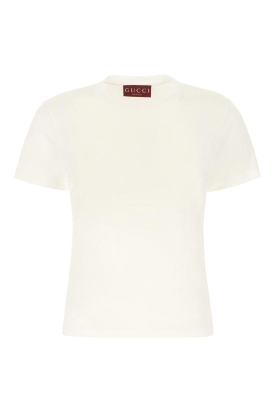 26SS 구찌 반팔 티셔츠 805285XJHQ1 9750 Panna