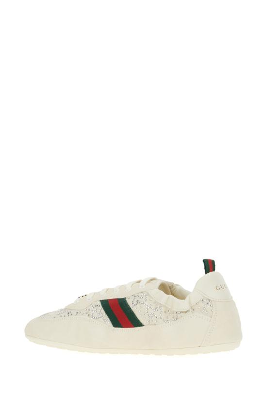 26SS 구찌 GG 크리스털 시프트 스니커즈 859221AAF3W 9165 Bianco - GUCCI