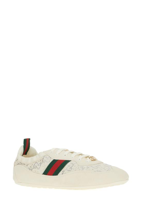 26SS 구찌 GG 크리스털 시프트 스니커즈 859221AAF3W 9165 Bianco - GUCCI
