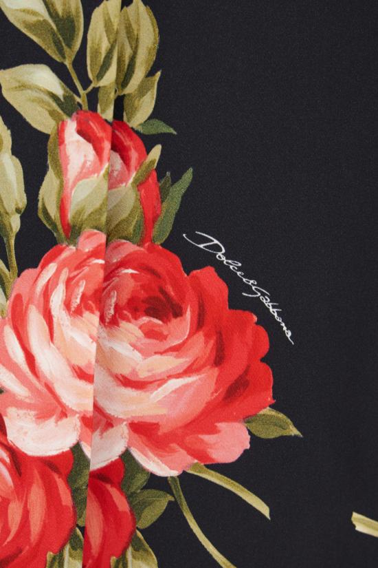 26SS 돌체앤가바나 원피스 F6GASTFSICD HN5ZN BOUQUET ROSE FNERO - DOLCE & GABBANA