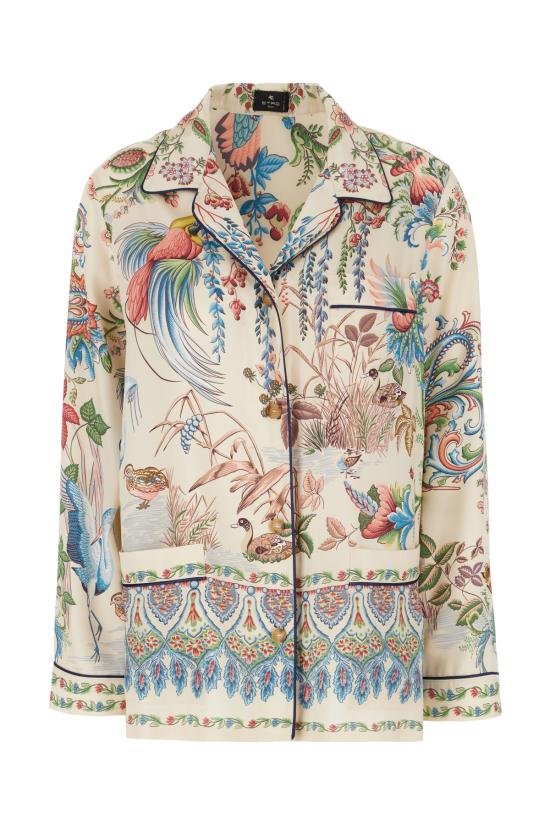 26SS 에트로 셔츠 WRIA010099SPSI4 X0802 STAMPA UCCELLO DEL PARADISO