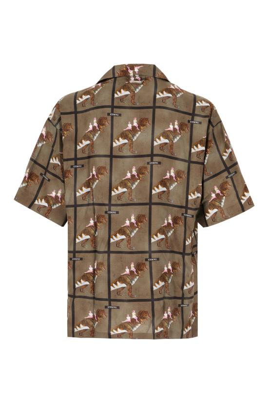 26SS 아이스 비 아이스버그 긴팔 셔츠 G1305292 Q591 QUADRO FONDO VERDE NERO - ICE B ICEBERG