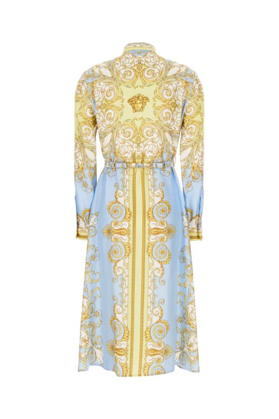 26SS 베르사체 원피스 10186221A17165 5Y580 YELLOW BLUE - VERSACE