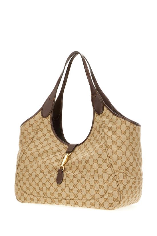 26SS 구찌 메르카토 GG 캔버스 라지 캔버스 870693FAFV2 9651 BEIGE EBONY - GUCCI