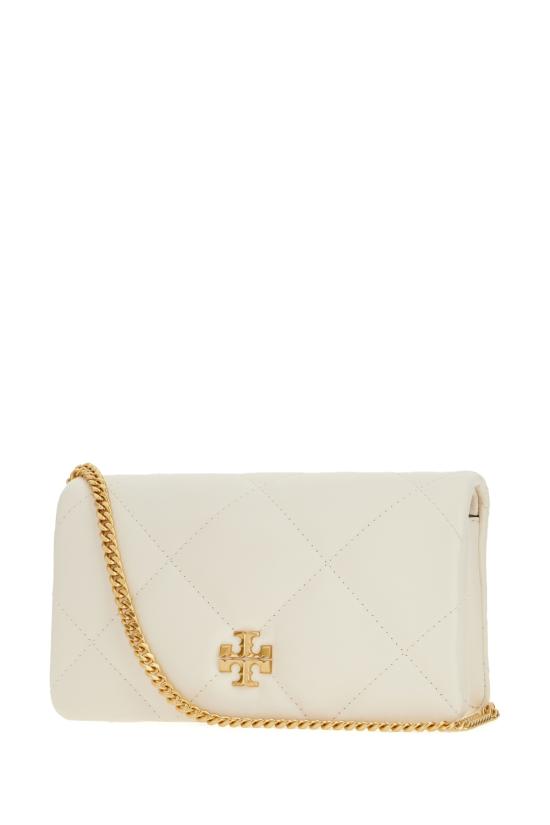 26SS 토리버치 키라 다이아몬드 퀼트 체인 월렛 158624 101 WARM WHITE - TORY BURCH